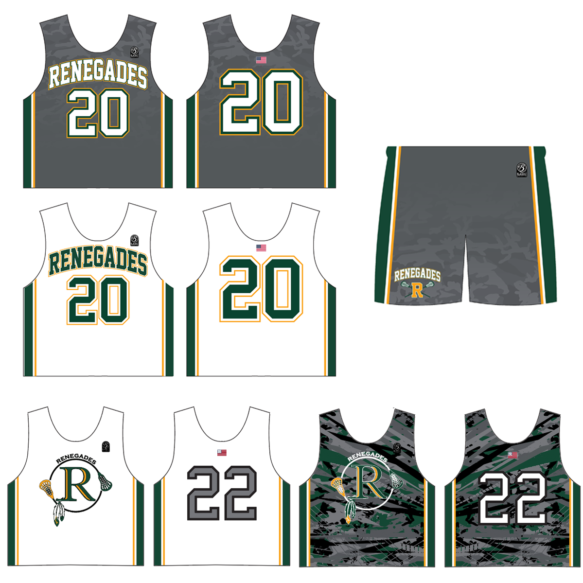 *NEW PLAYERS* NJ Renegades Lacrosse Premium Game Uniform Set