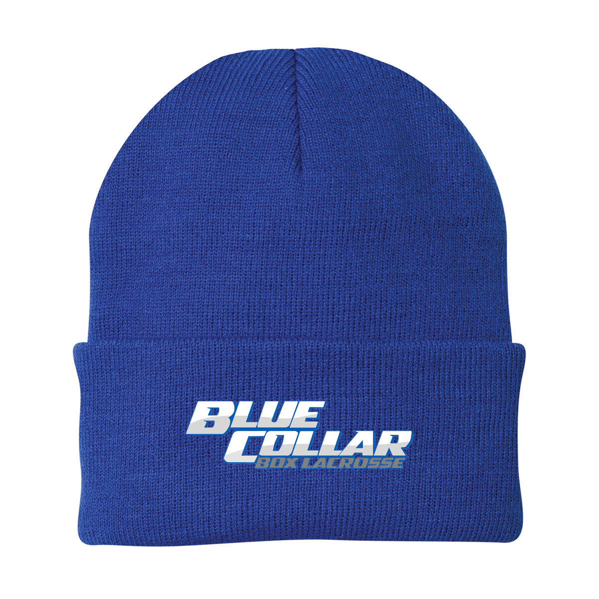 Blue Collar Box Lacrosse Knit Beanie