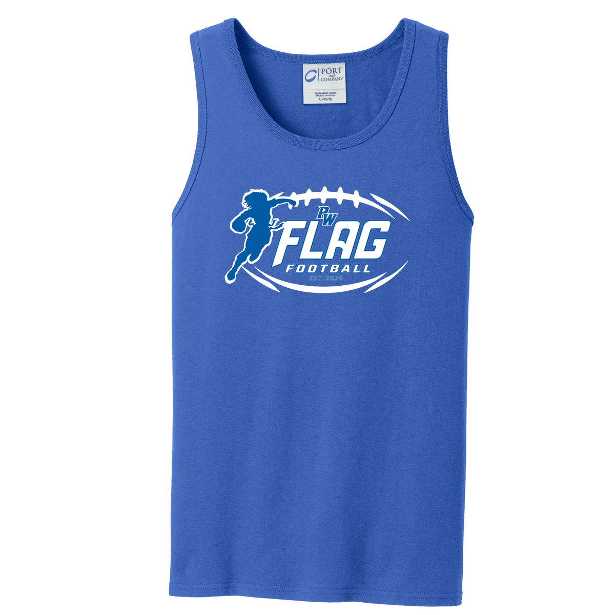 Port Washington Flag Football Sleeveless Cotton Tank Top