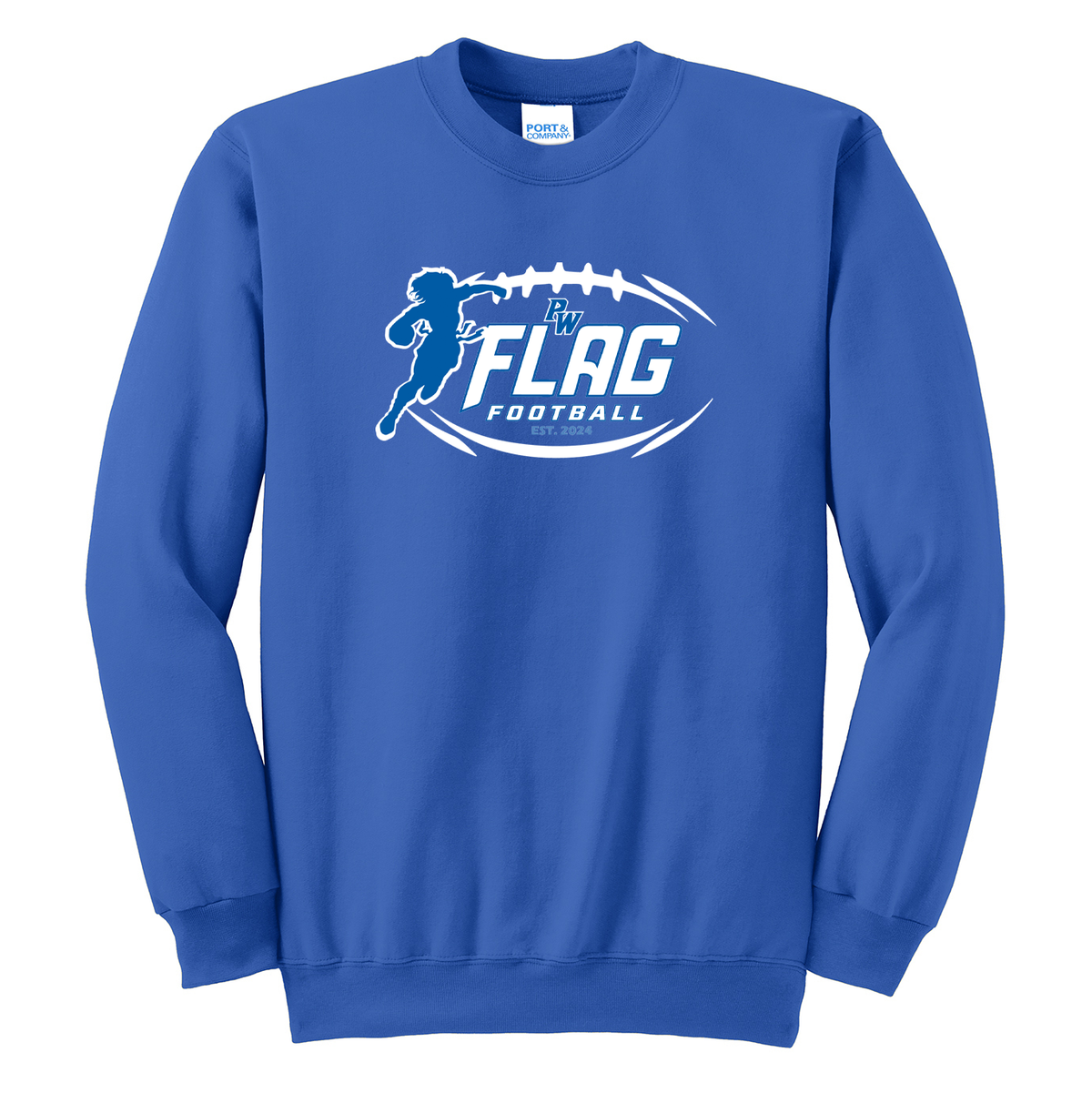 Port Washington Flag Football Crew Neck Sweater