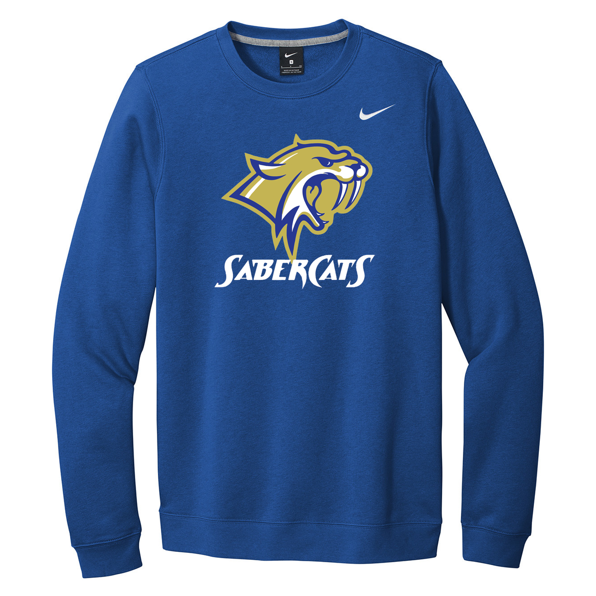 Waterford Sabercats Football Nike Fleece Crew Neck