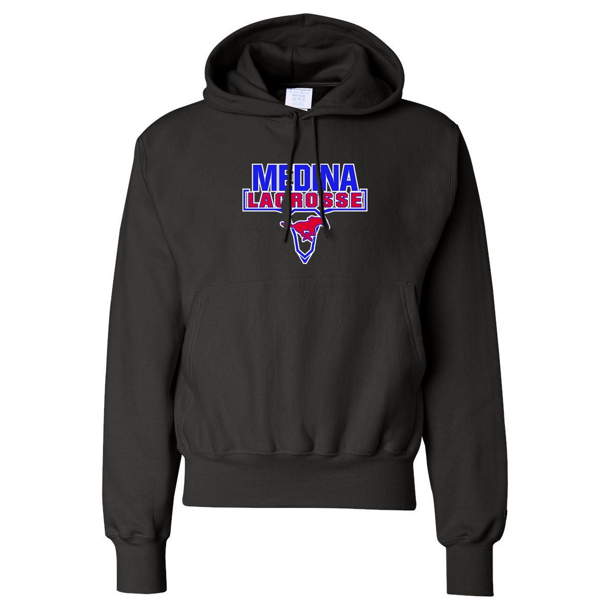 Medina Mustangs Lacrosse Champion Reverse Weave Sweatshirt