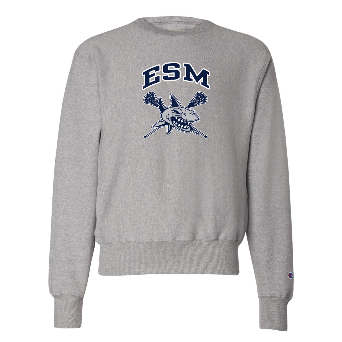 ESM Sharks Lacrosse Champion ReverseWeave Crewneck Sweatshirt