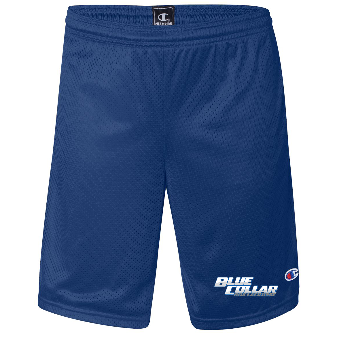 Blue Collar Box Lacrosse Champion Mesh Shorts with Pockets