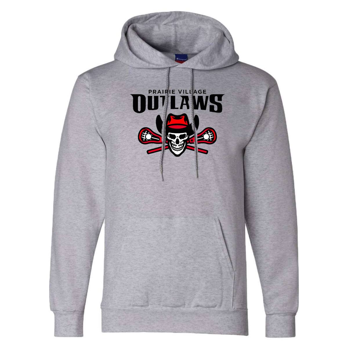 Prairie Village Outlaws Lacrosse Champion Powerblend Hooded Sweatshirt