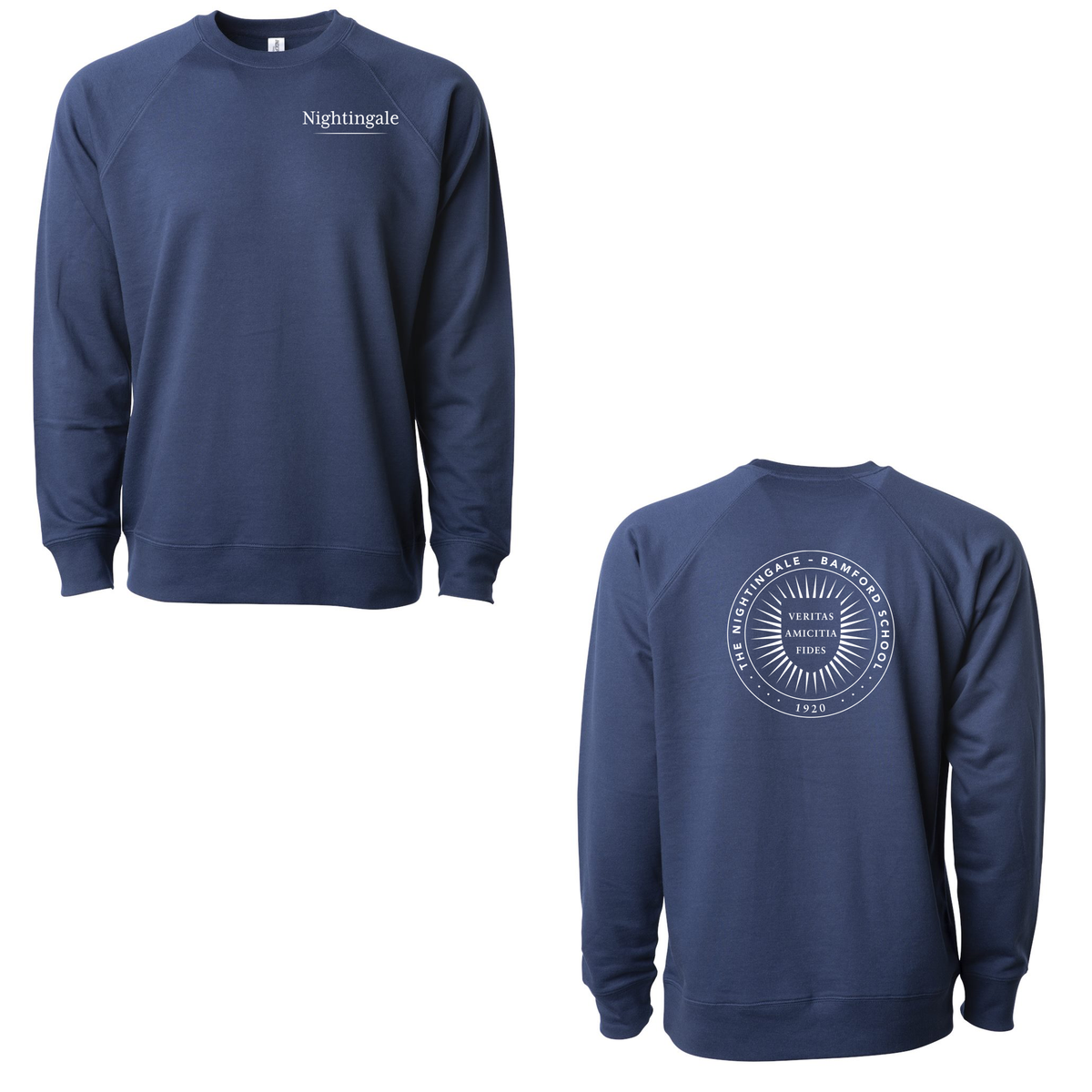 The Nightingale Bamford School Icon Lightweight Loopback Terry Crewneck Sweatshirt