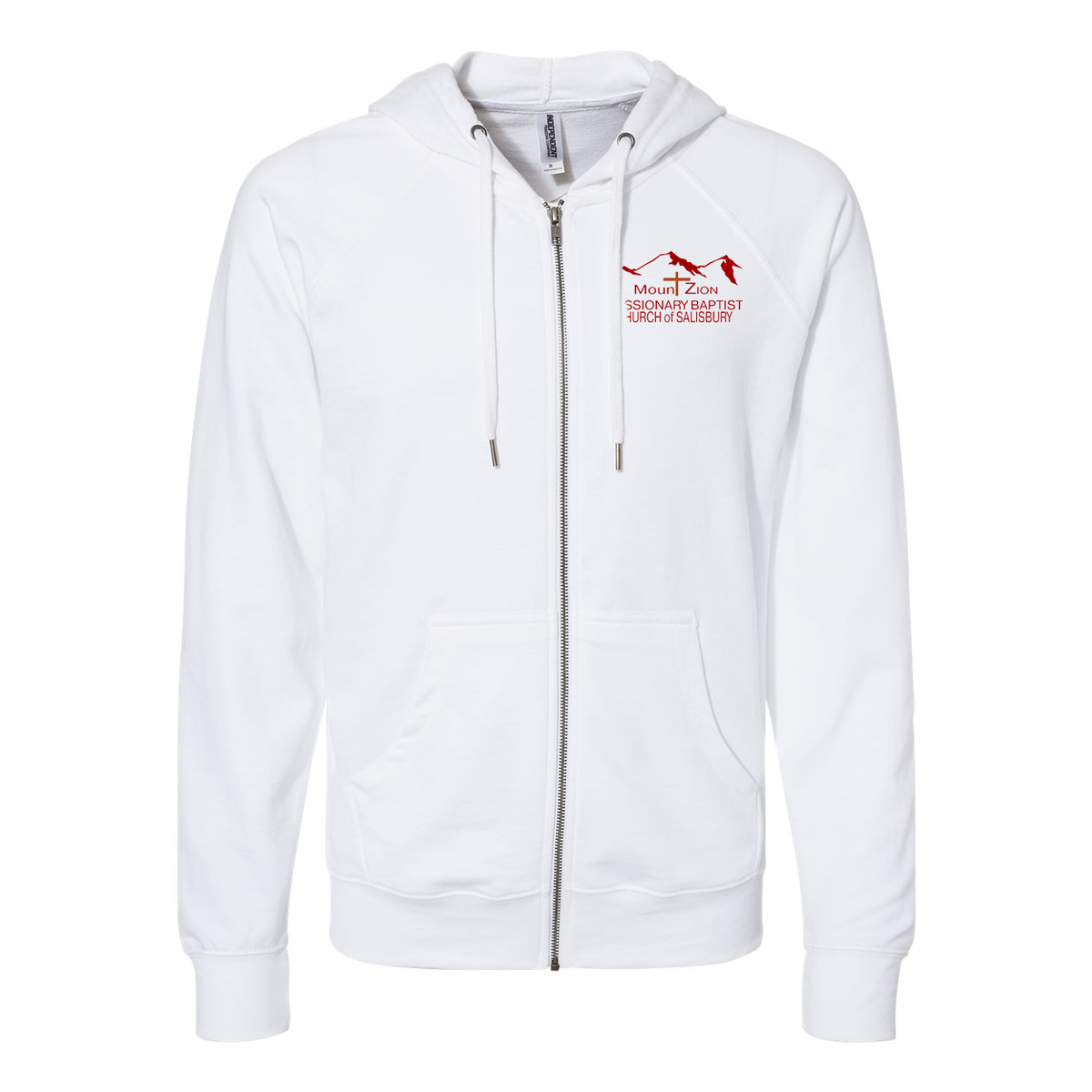 Mount Zion Missionary Baptist Church Icon Lightweight Loopback Terry Full-Zip Hooded Sweatshirt