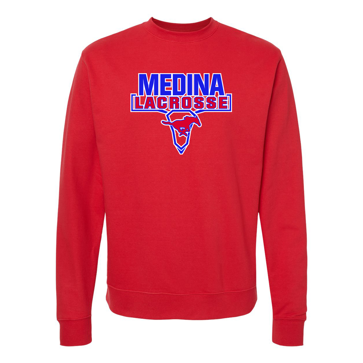 Medina Mustangs Lacrosse Midweight Crewneck