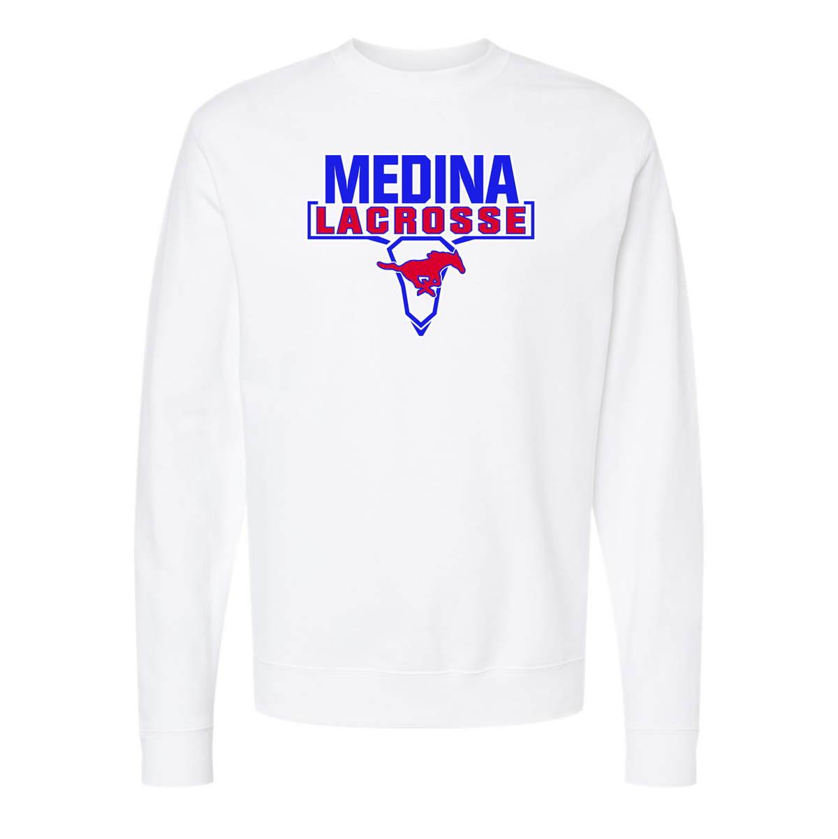 Medina Mustangs Lacrosse Midweight Crewneck