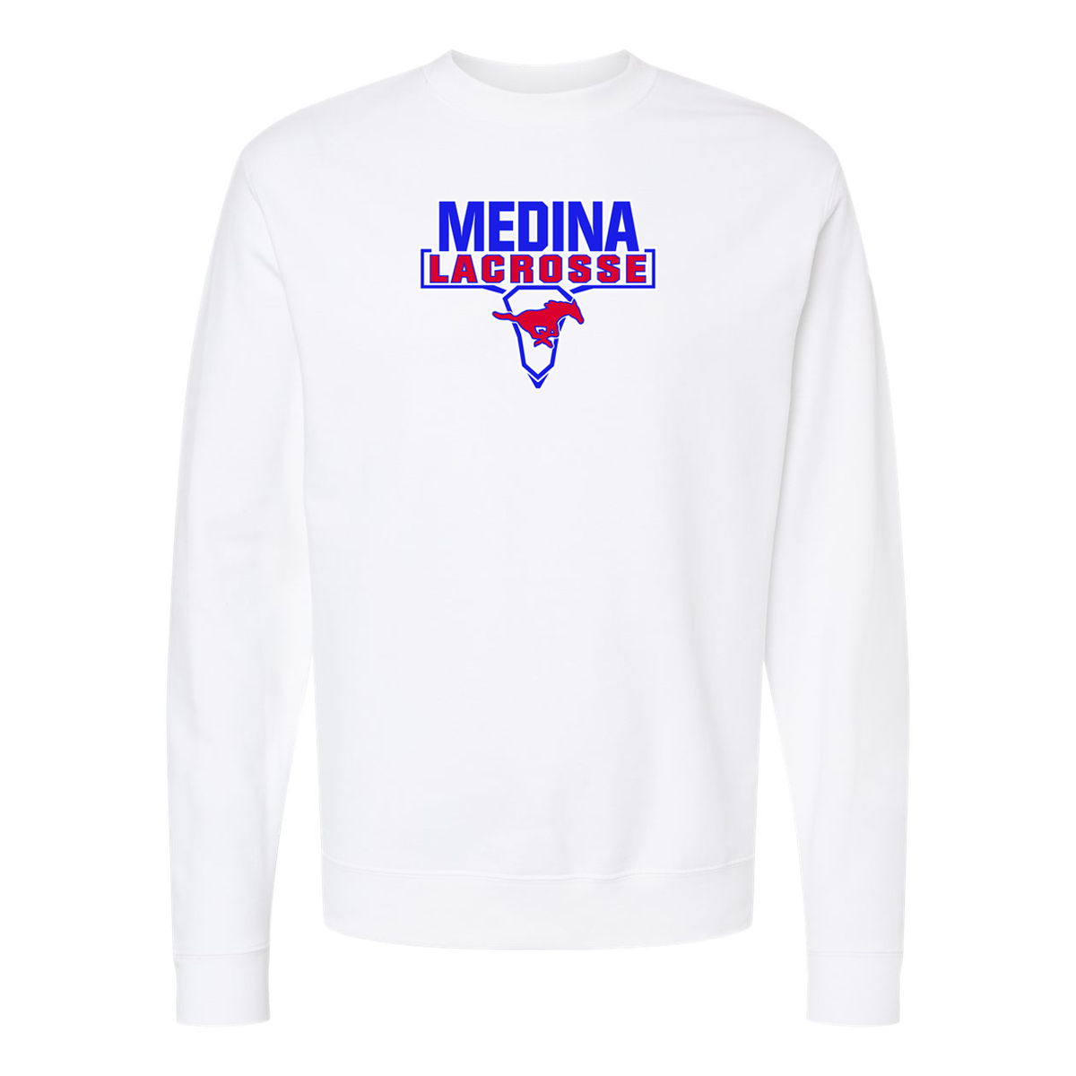 Medina Mustangs Lacrosse Midweight Crewneck