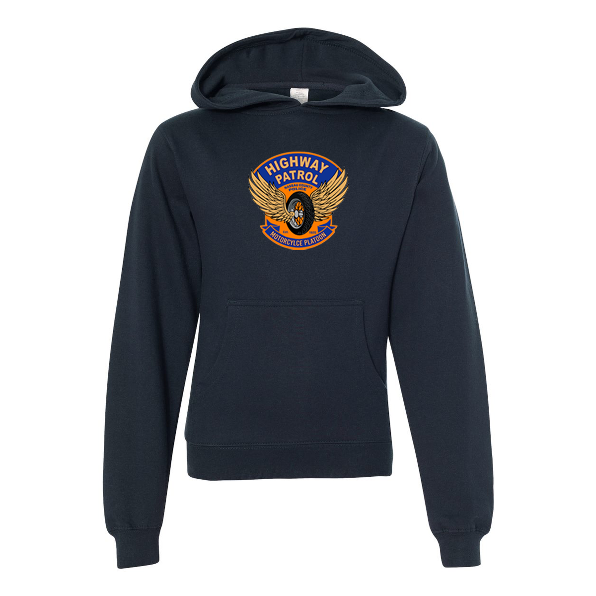 NCPD Motorcycle Unit Youth Midweight Hooded Sweatshirt