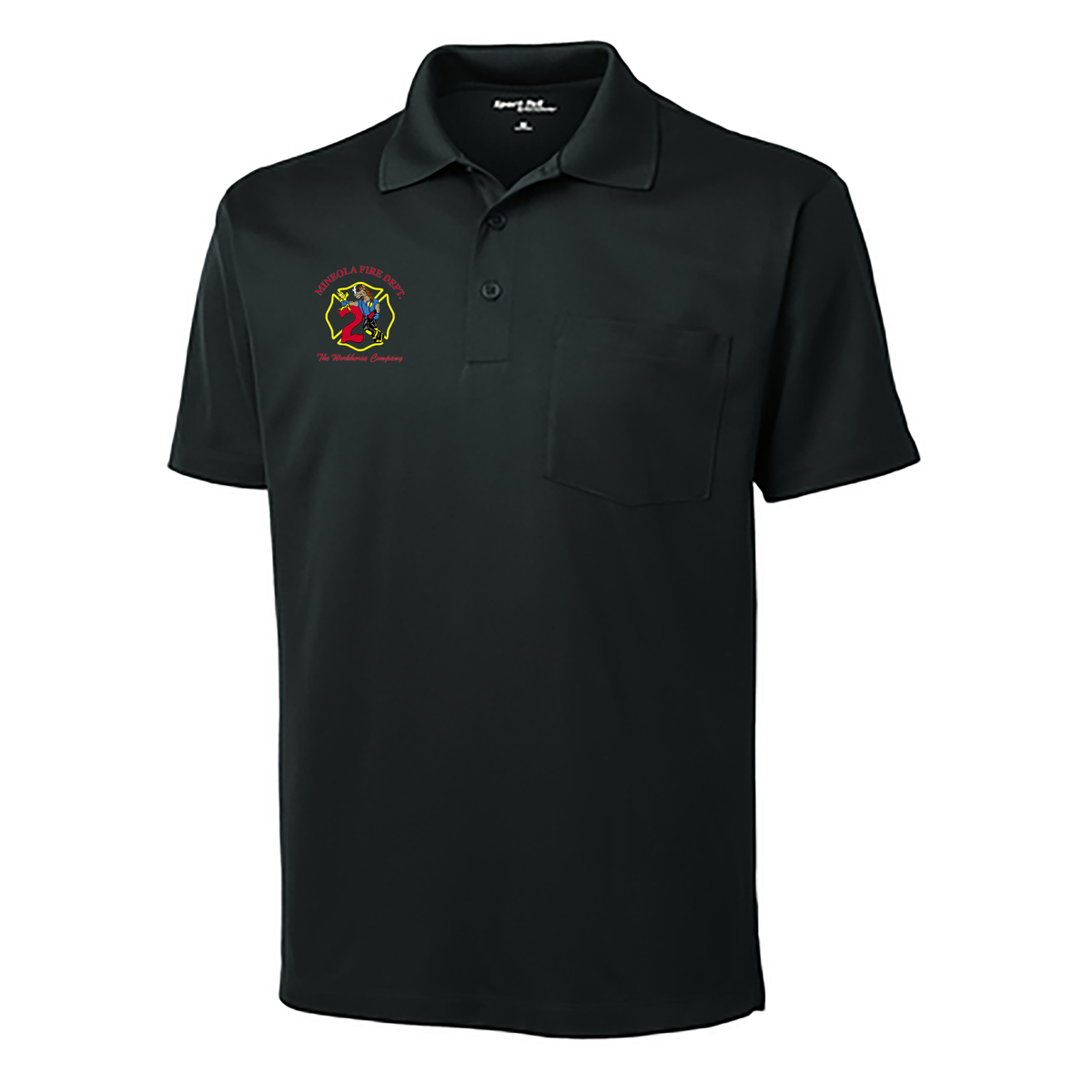 Mineola Fire Dept. Micropique Sport-Wick Pocket Polo