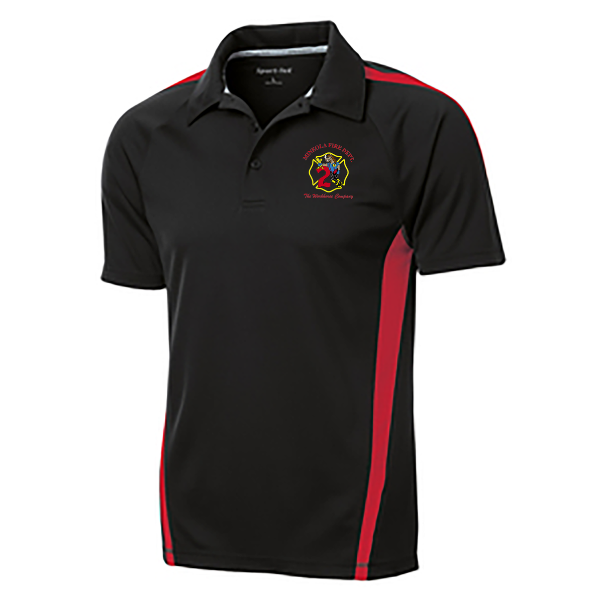 Mineola Fire Dept. PosiCharge Micro-Mesh Colorblock Polo