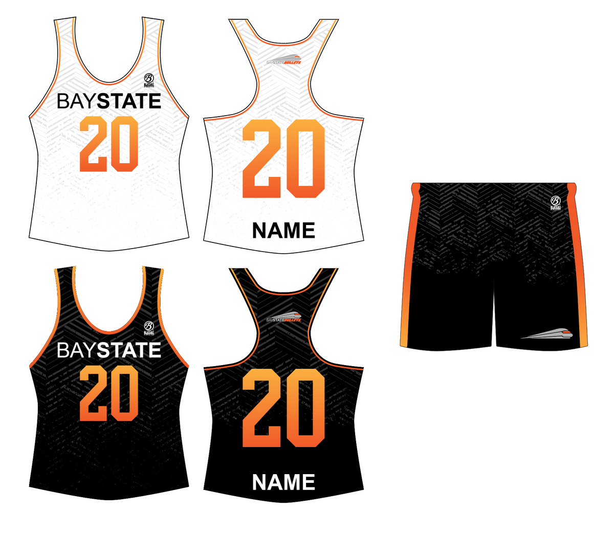Bay State Bullets Premium 3 Piece Girl's Uniform Set