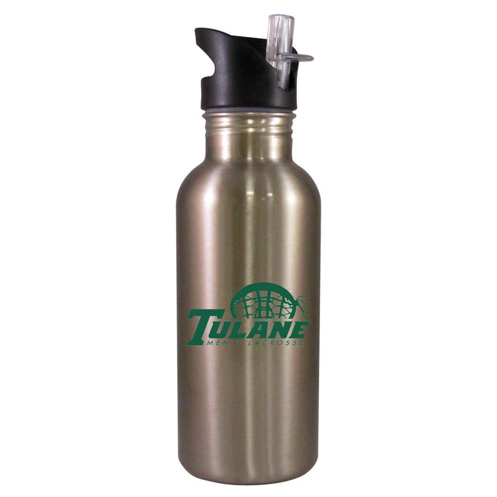 Tulane Mens Club Lacrosse Team Water Bottle