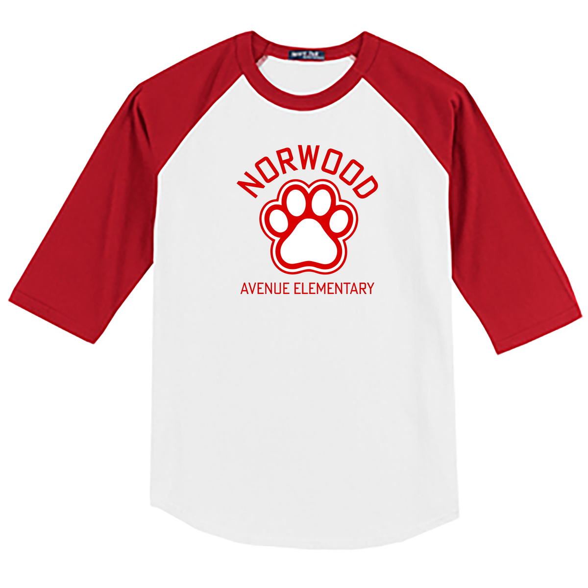 Norwood Ave. Elementary School 3/4 Sleeve Baseball Shirt