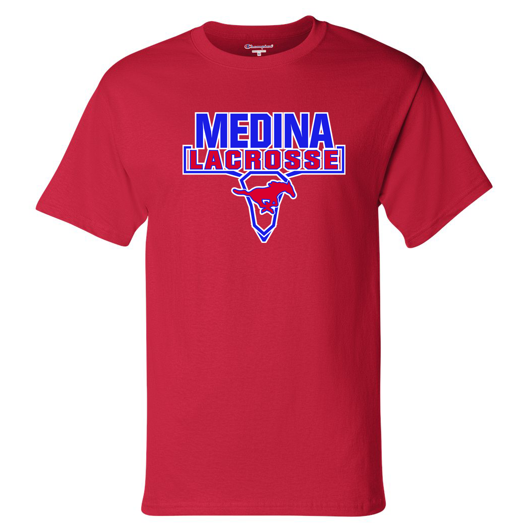 Medina Mustangs Lacrosse Champion Short Sleeve T- Shirt