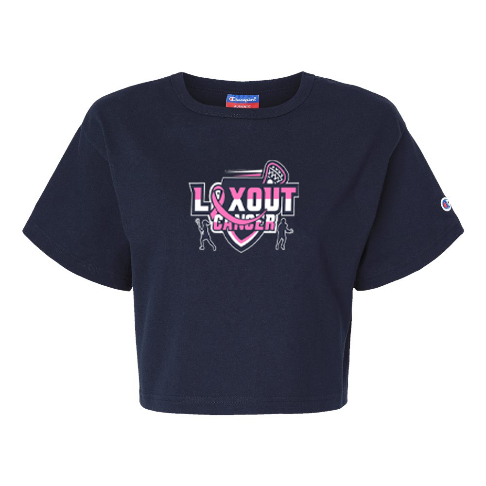 LaxOut Cancer Champion Women's Heritage Jersey Crop T-Shirt