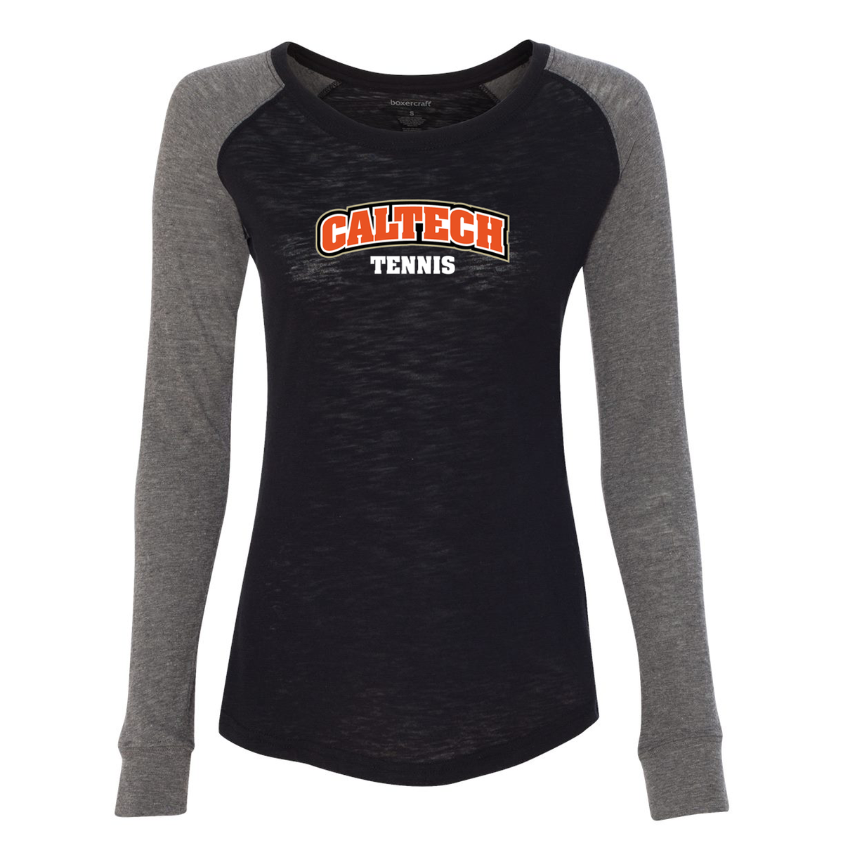 Cal Tech Tennis Women’s Preppy Patch Slub Long Sleeve T-Shirt