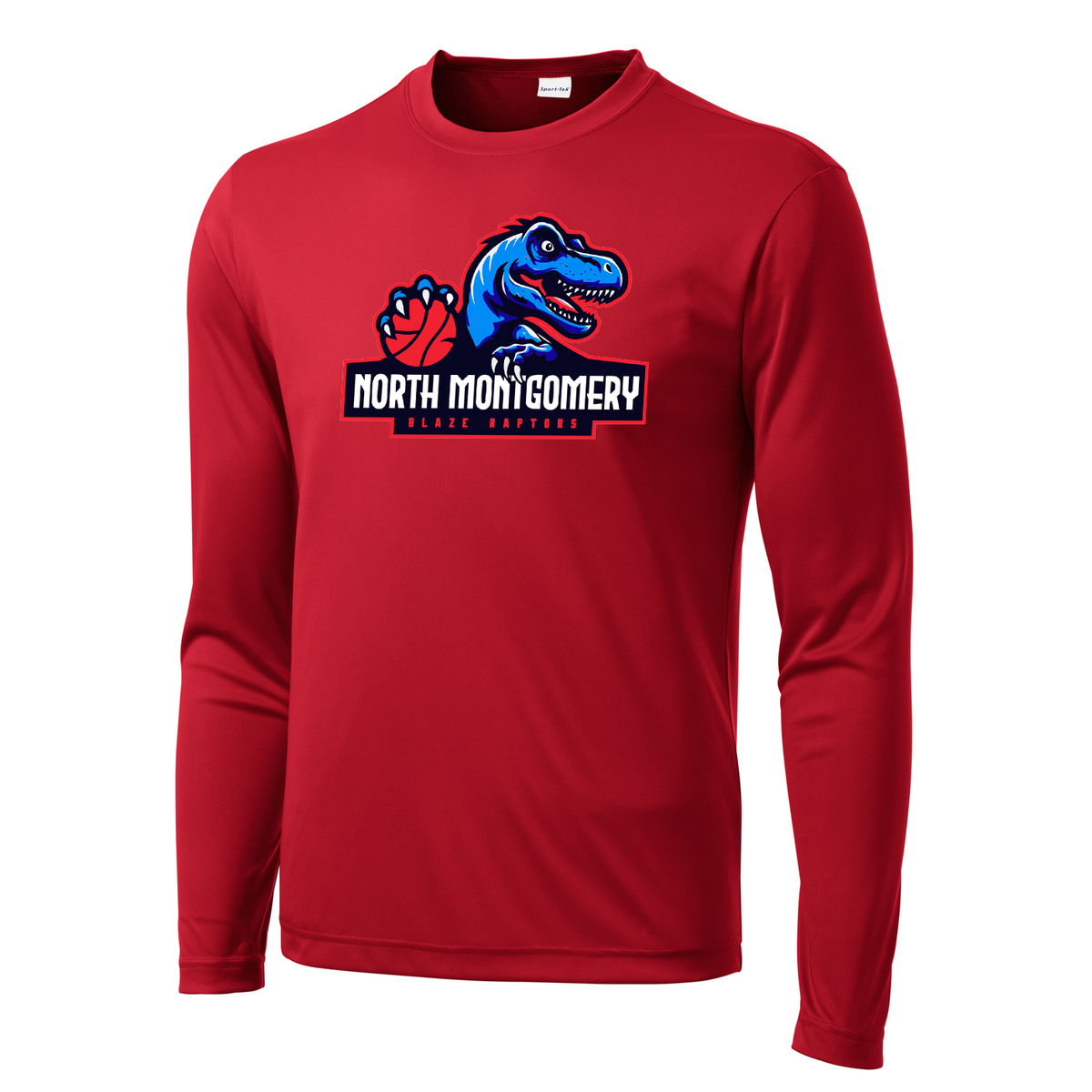 Blaze Raptors Basketball Long Sleeve Performance Shirt