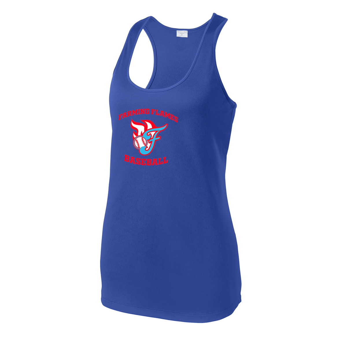 Farming Flames Baseball Club Women's Racerback Tank