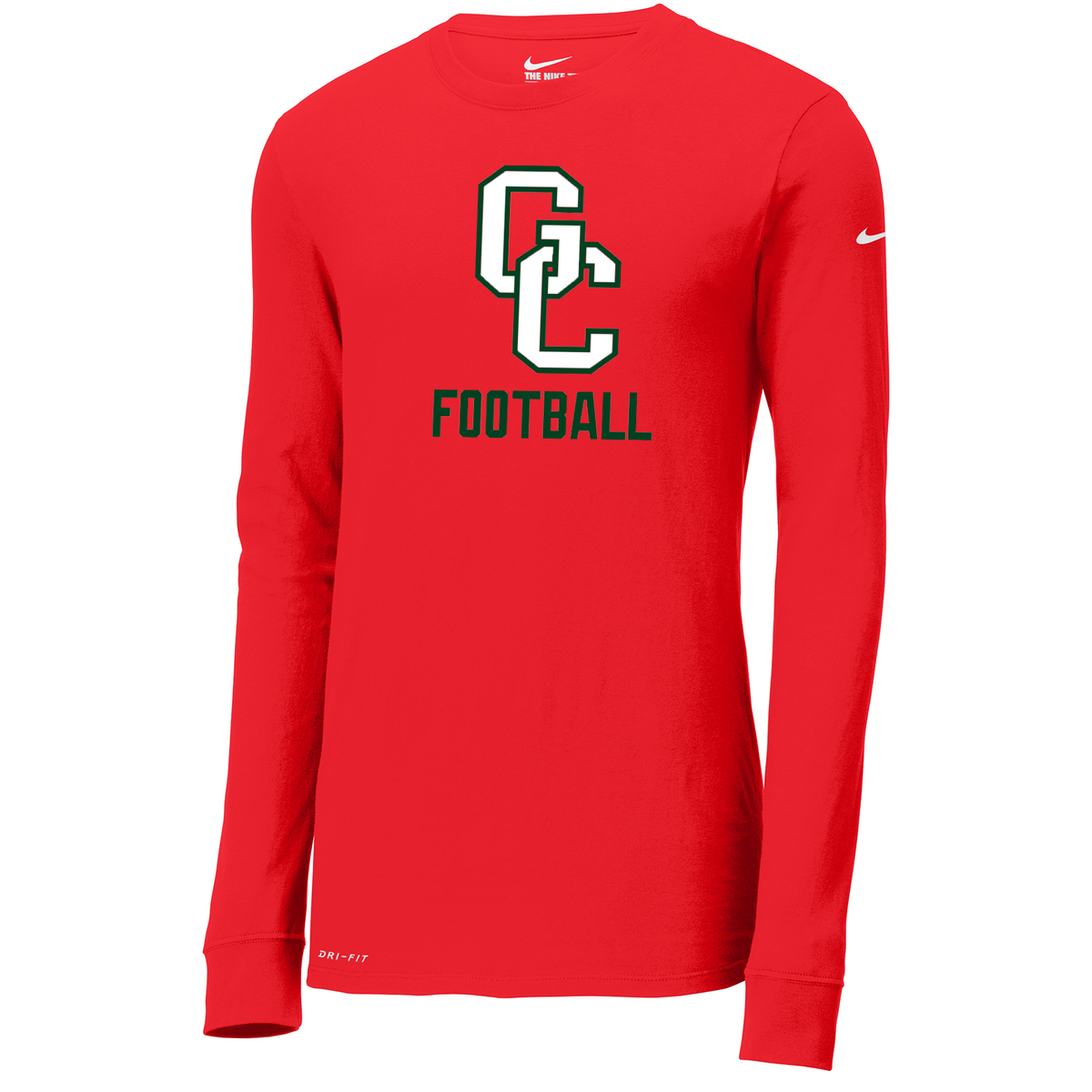 Glen Cove Football Nike Dri-FIT Long Sleeve Tee