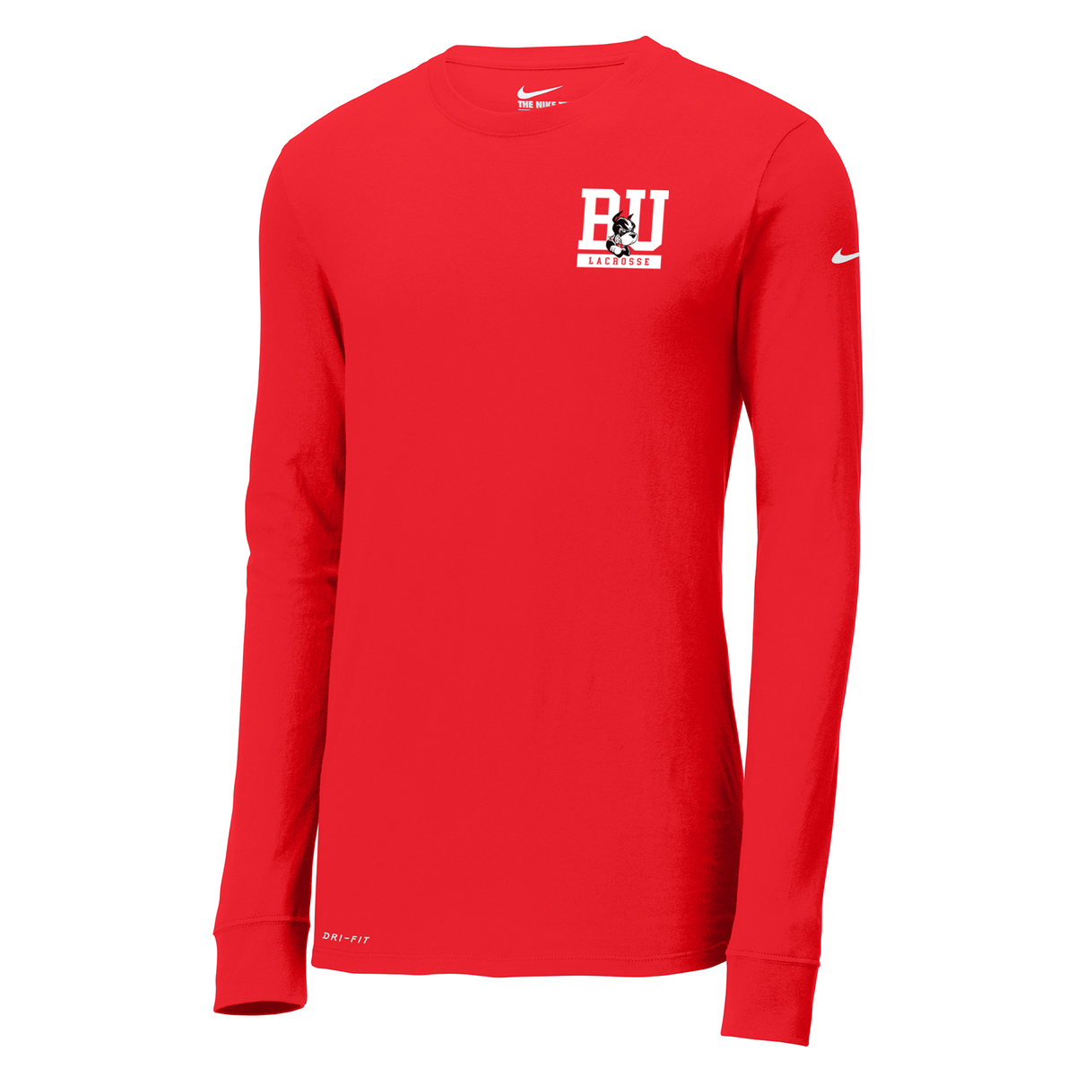 Boston University Lacrosse Nike Dri-FIT Long Sleeve Tee