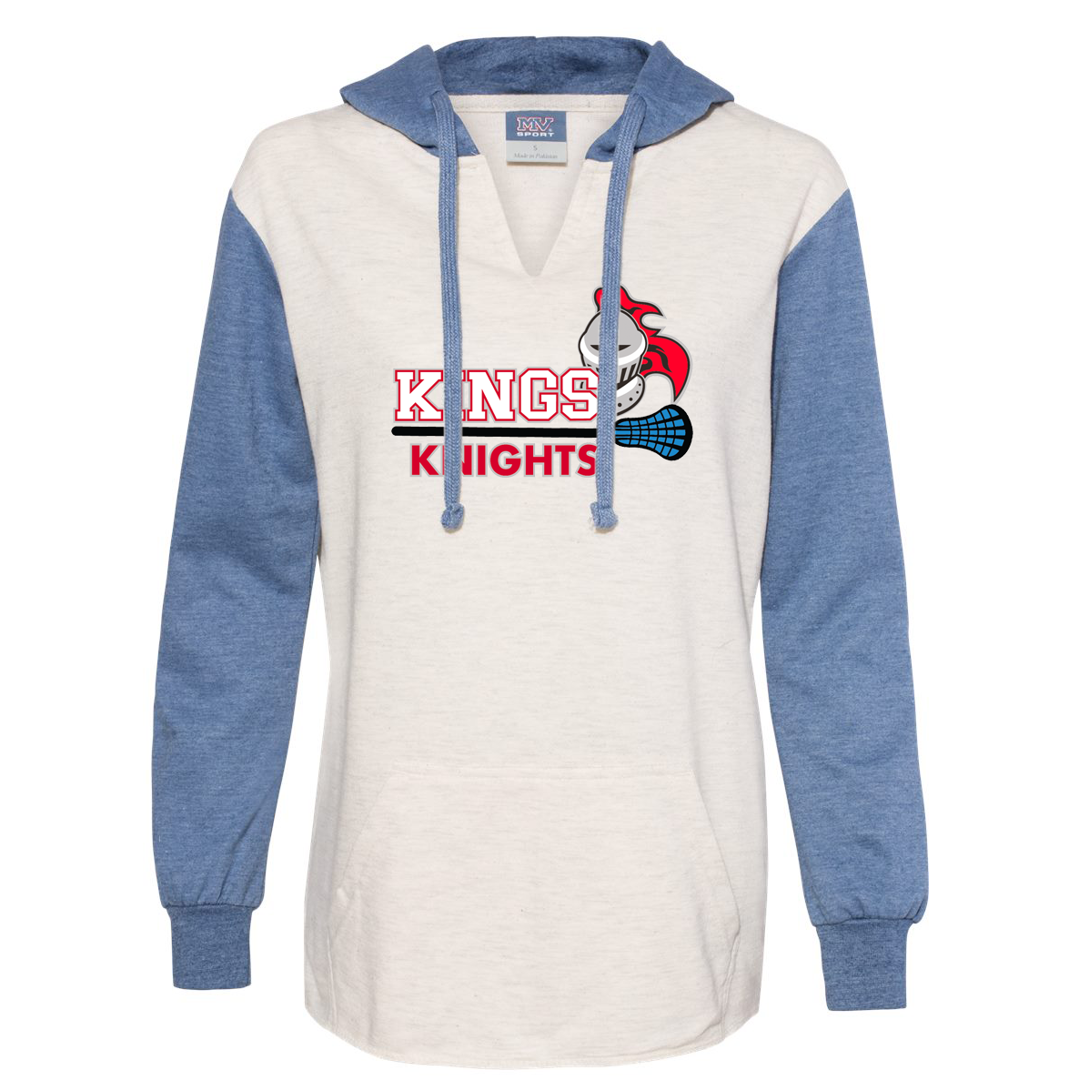 Kings Men's Lacrosse Women’s Hooded Pullover with Colorblocked Sleeves