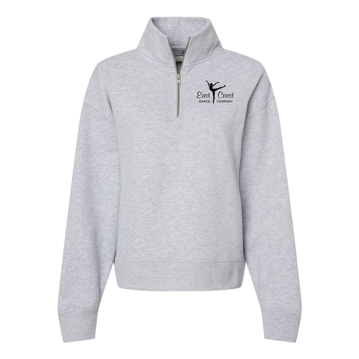 East Coast Dance Company Women's Sueded Fleece Quarter-Zip Sweatshirt