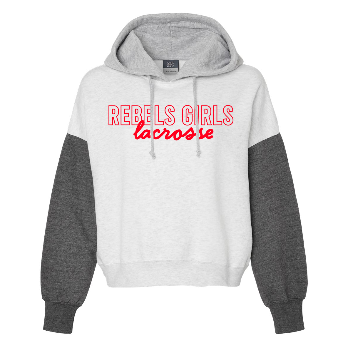 Rebels LC Girls Lacrosse Women's Colorblock Cropped Hoodie