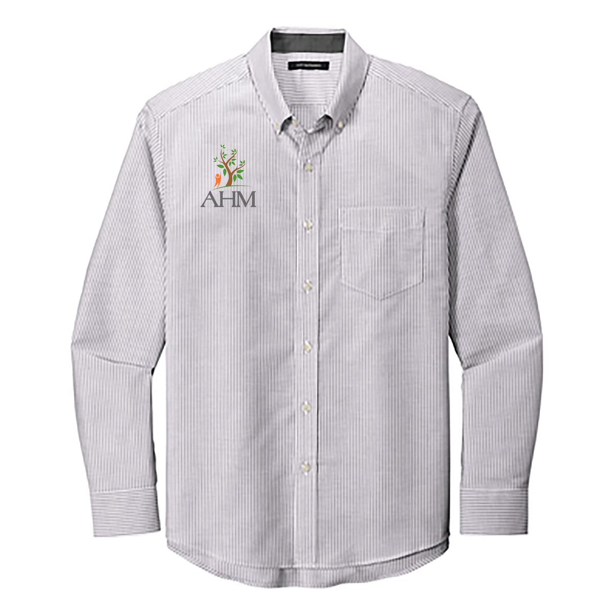 AHM Youth & Family Services SuperPro Oxford Stripe Shirt