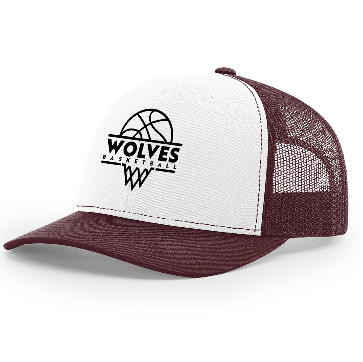 Wolves Basketball Snapback Trucker Cap