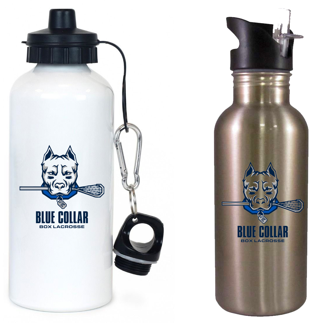 Blue Collar Box Lacrosse Team Water Bottle