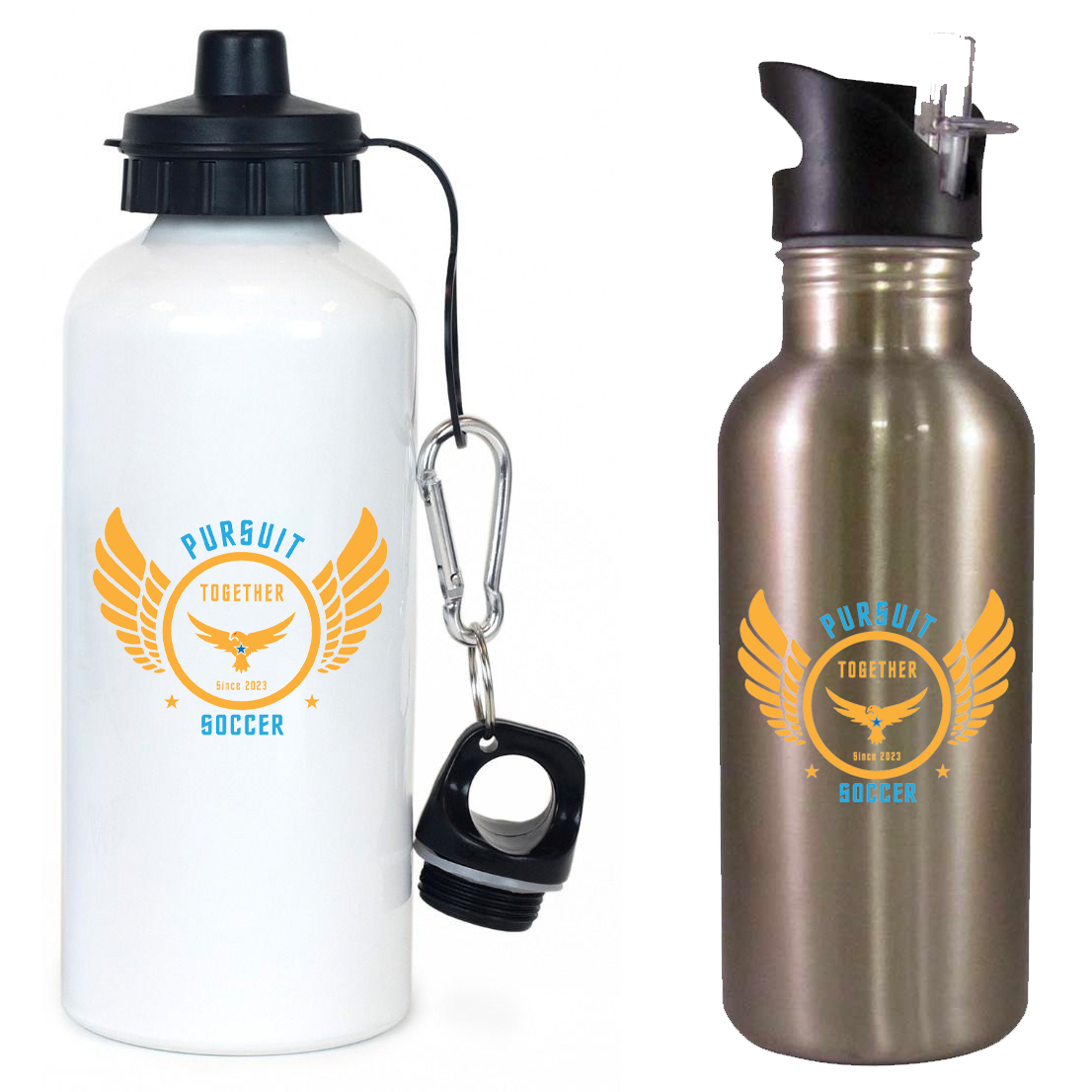 Pursuit Together Soccer Team Water Bottle