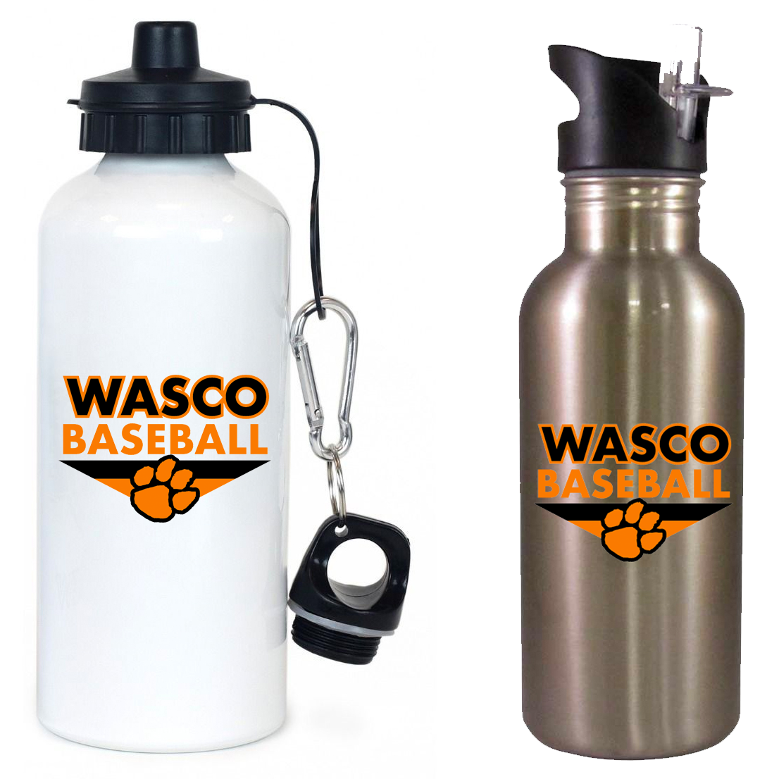 Wasco Union HS Baseball Team Water Bottle