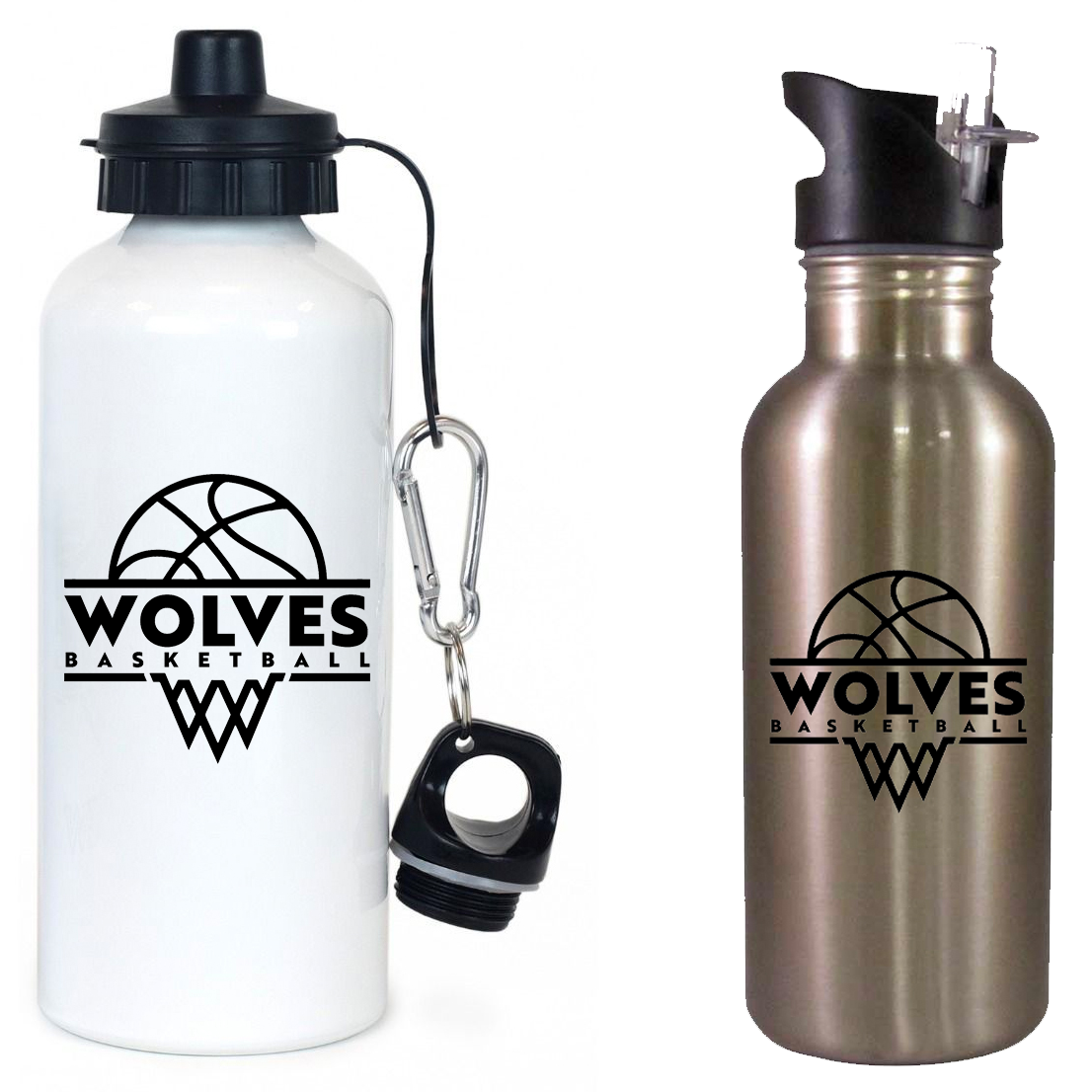 Wolves Basketball Team Water Bottle