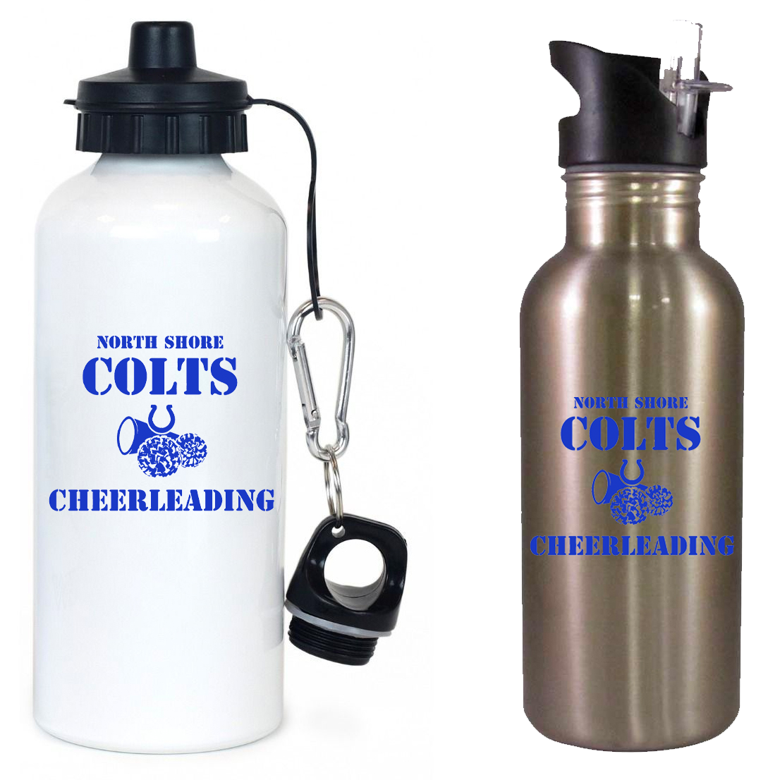 North Shore Colts Football & Cheer Team Water Bottle