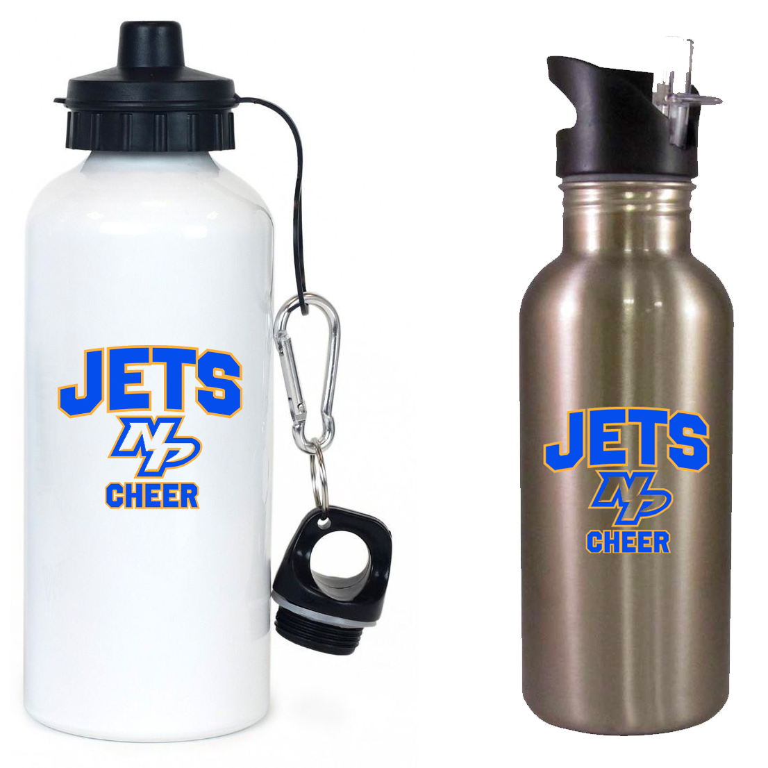 North Providence Jets Cheerleading Team Water Bottle