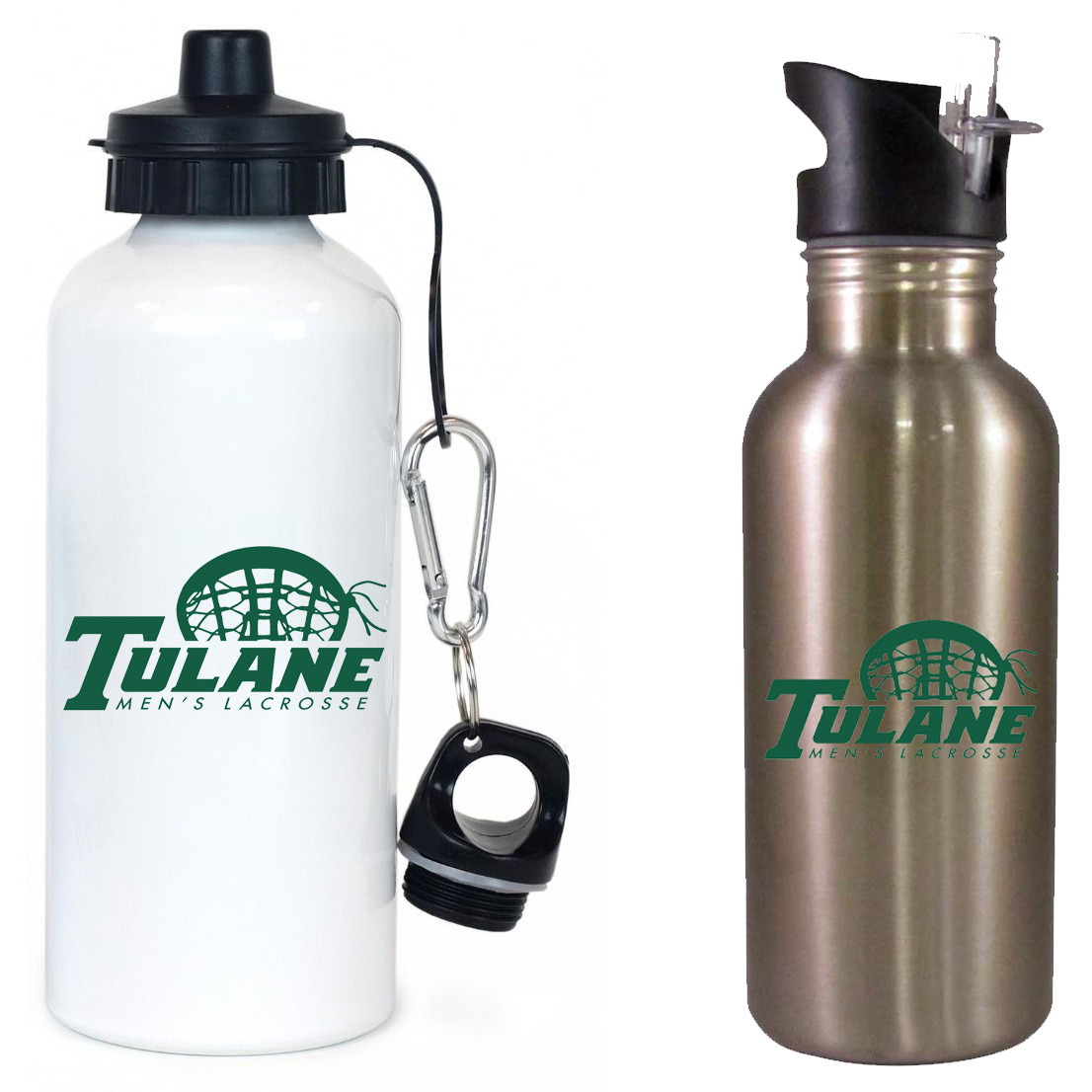 Tulane Mens Club Lacrosse Team Water Bottle