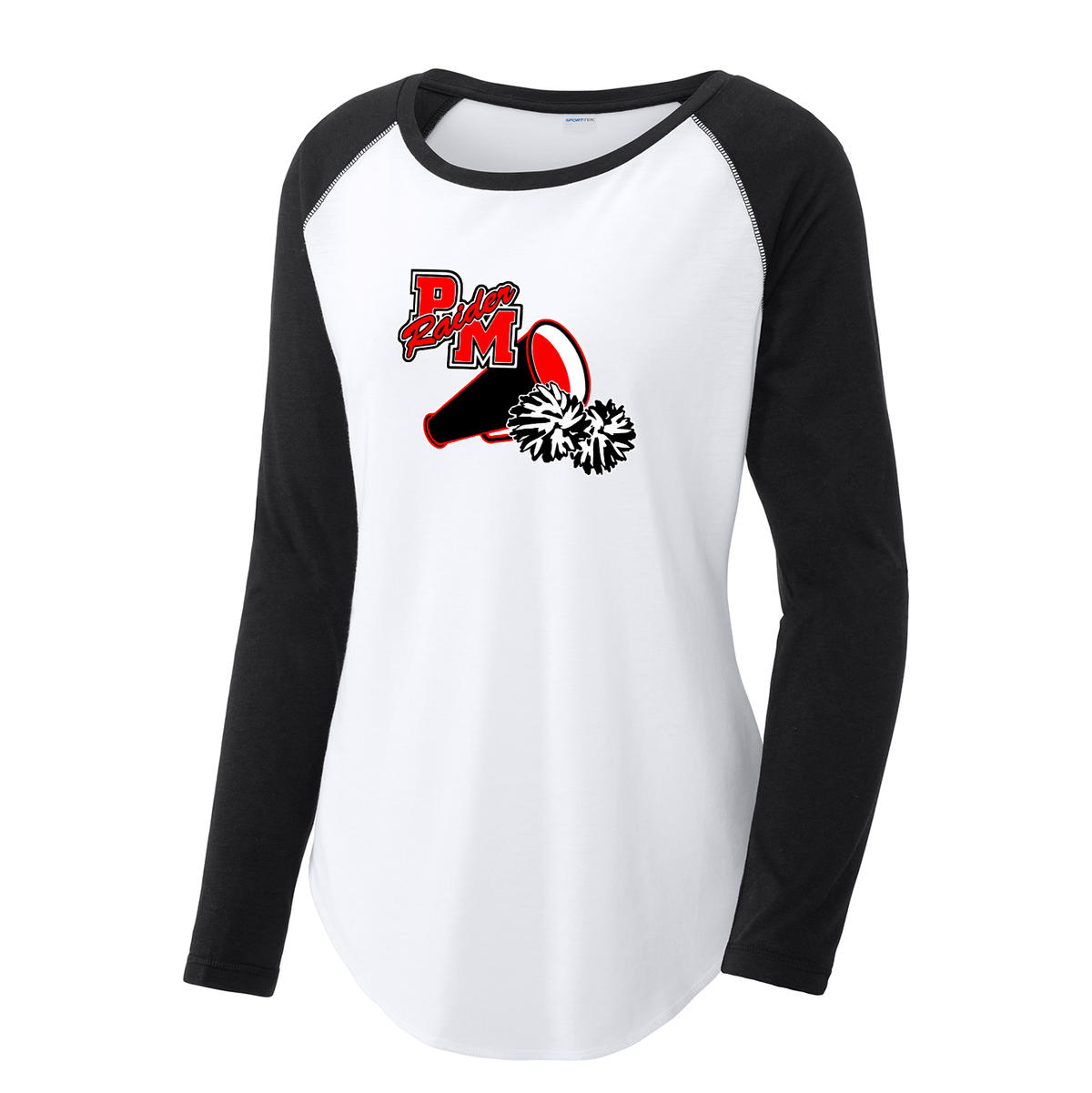 Raiders Youth Cheer Women's Raglan Long Sleeve CottonTouch