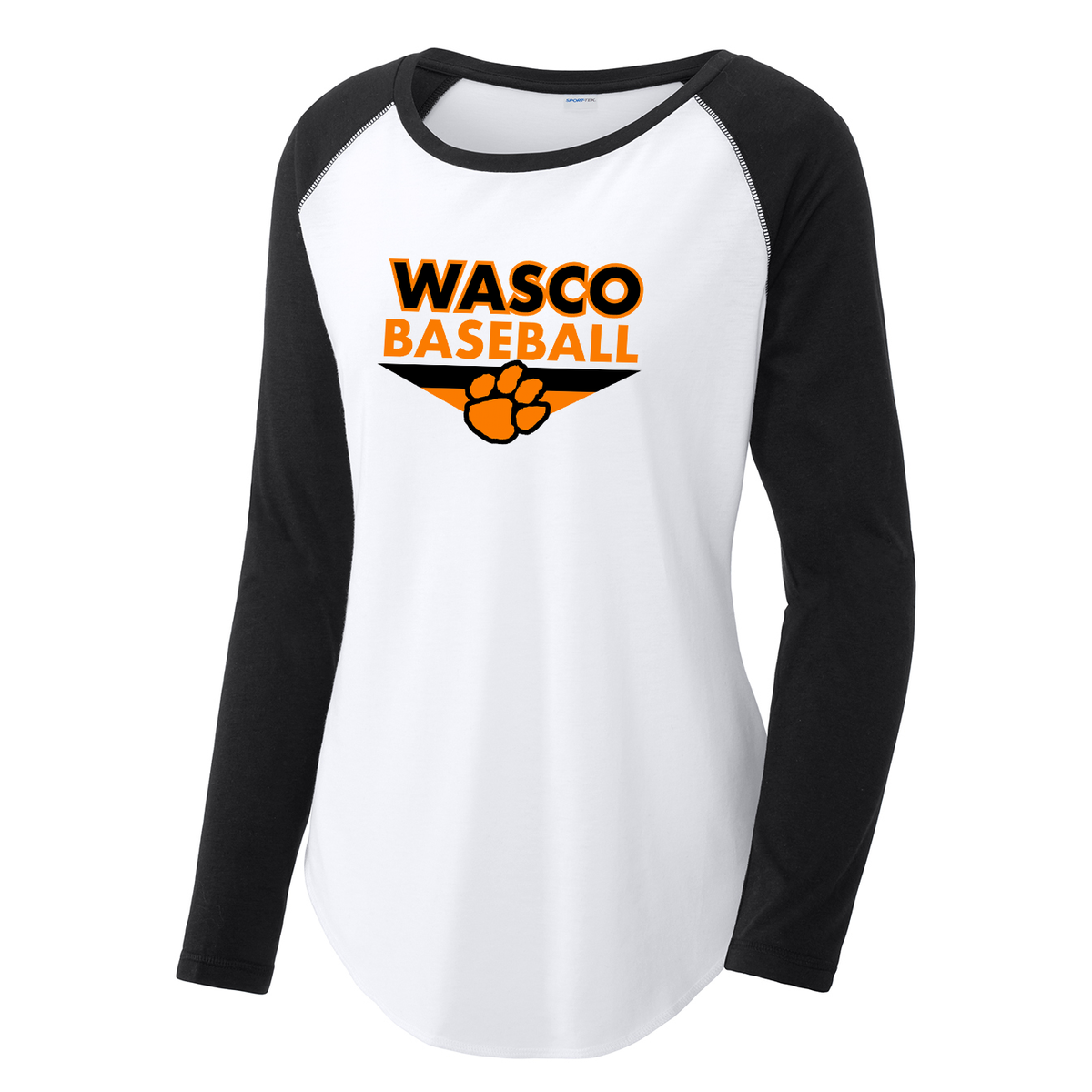 Wasco Union HS Baseball Women's Raglan Long Sleeve CottonTouch