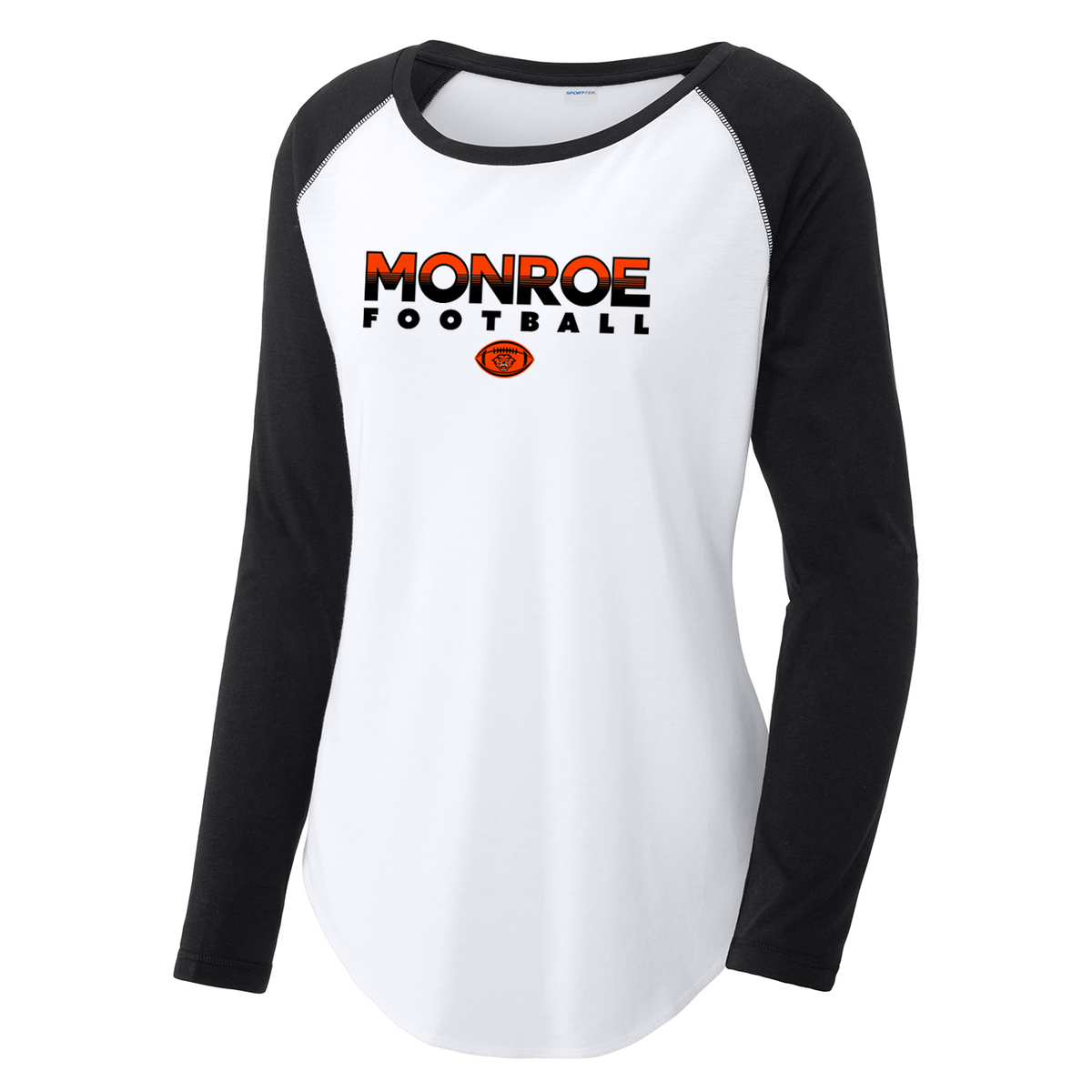 Monroe HS Football Women's Raglan Long Sleeve CottonTouch