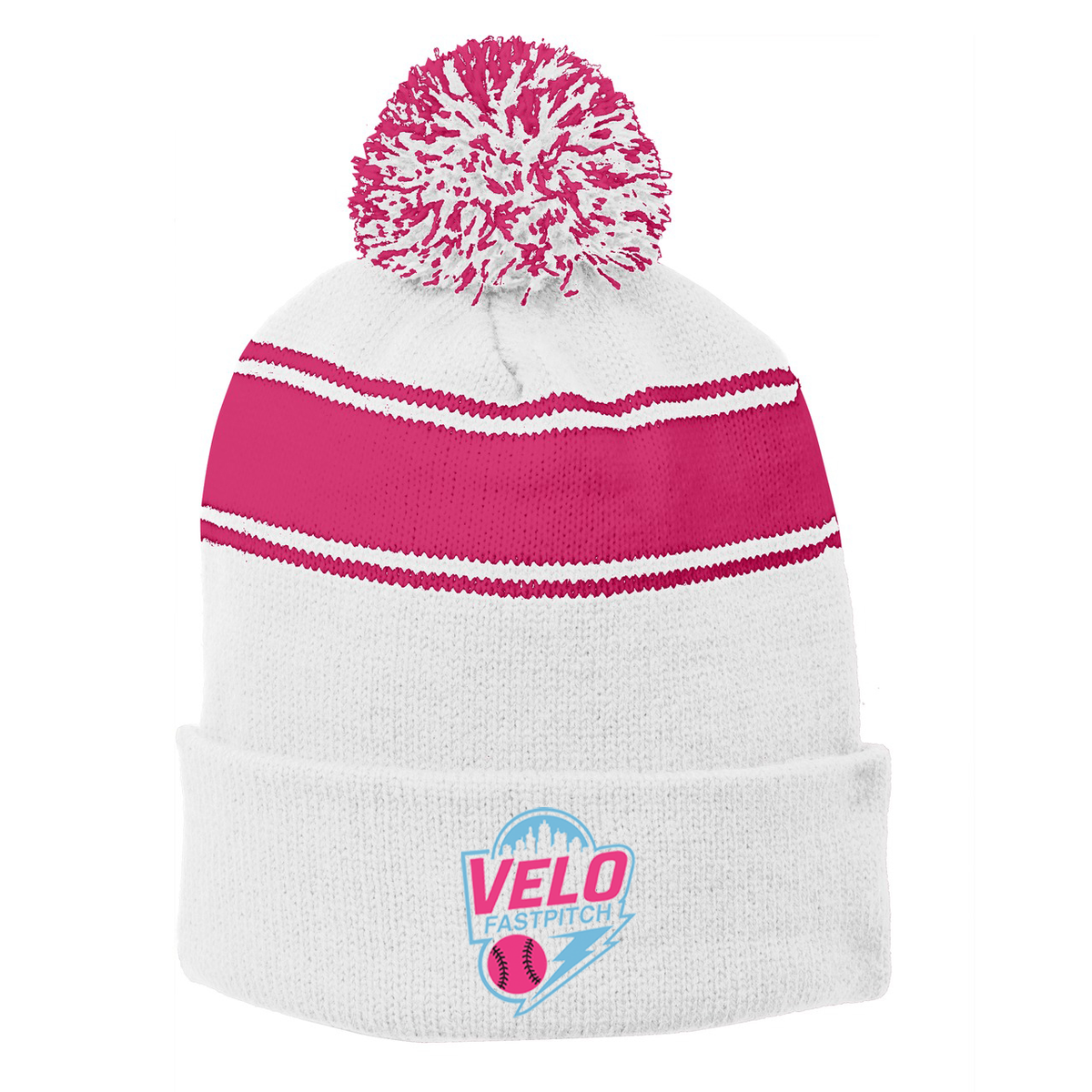 Velo Fastpitch Pom Pom Beanie