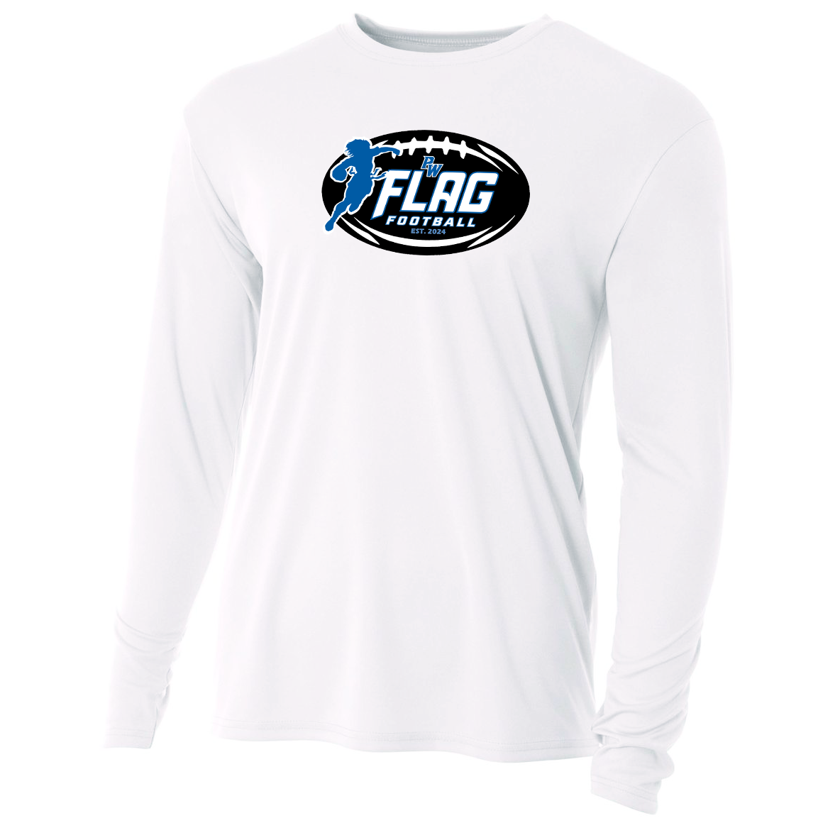 Port Washington Flag Football Cooling Performance Long Sleeve Crew