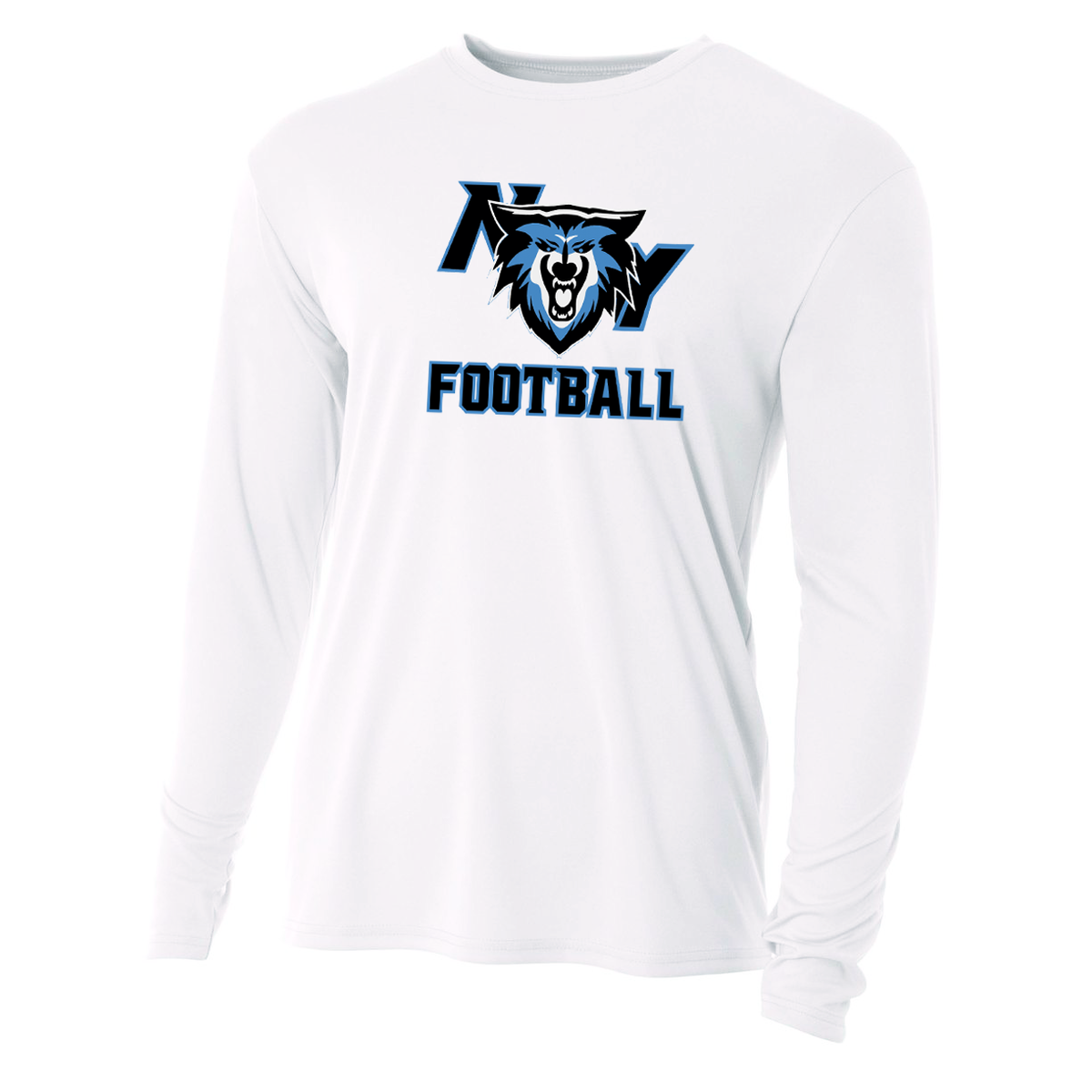 NY Wolves Football Cooling Performance Long Sleeve Crew