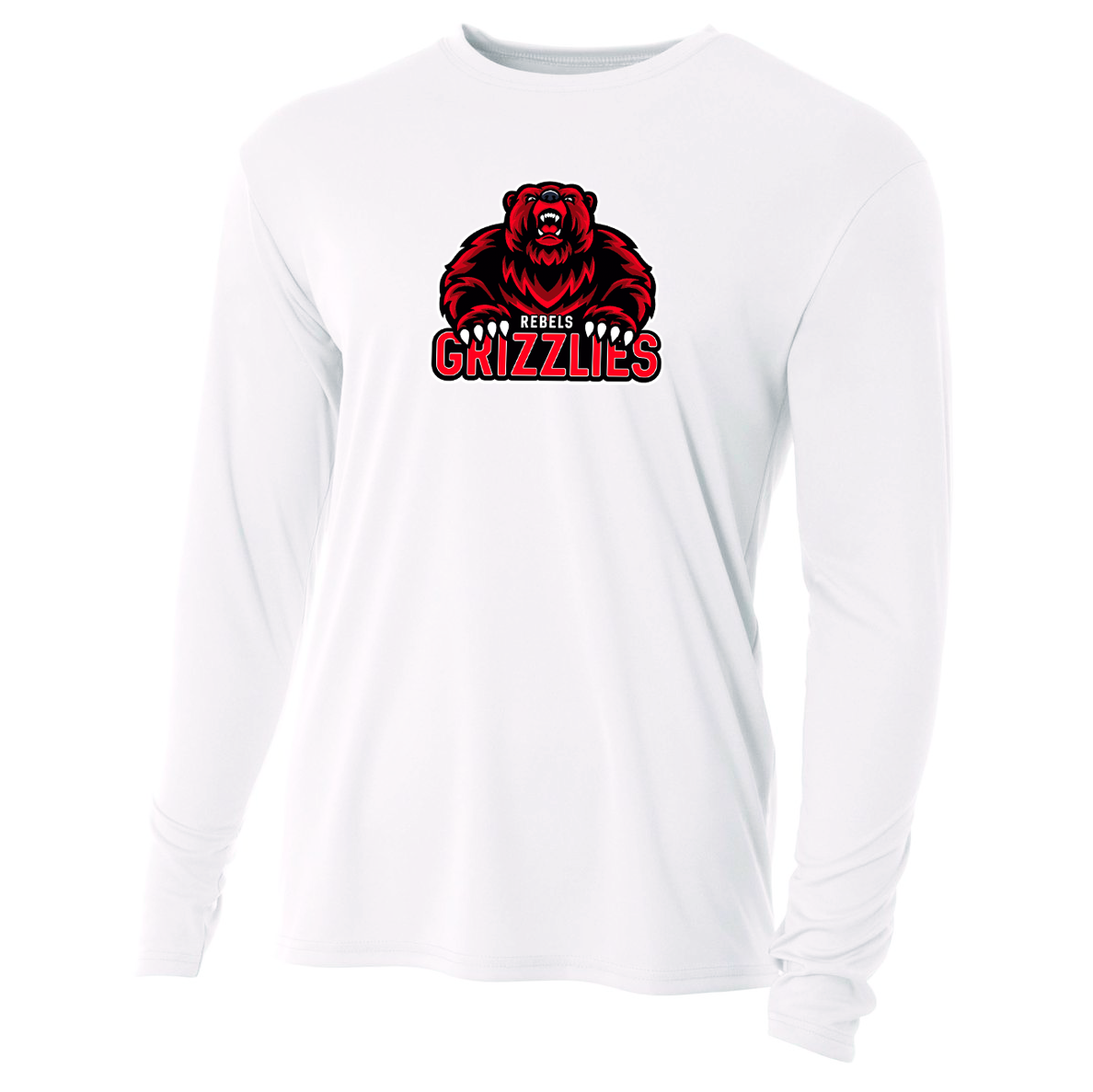 Rebels Grizzlies Cooling Performance Long Sleeve Crew