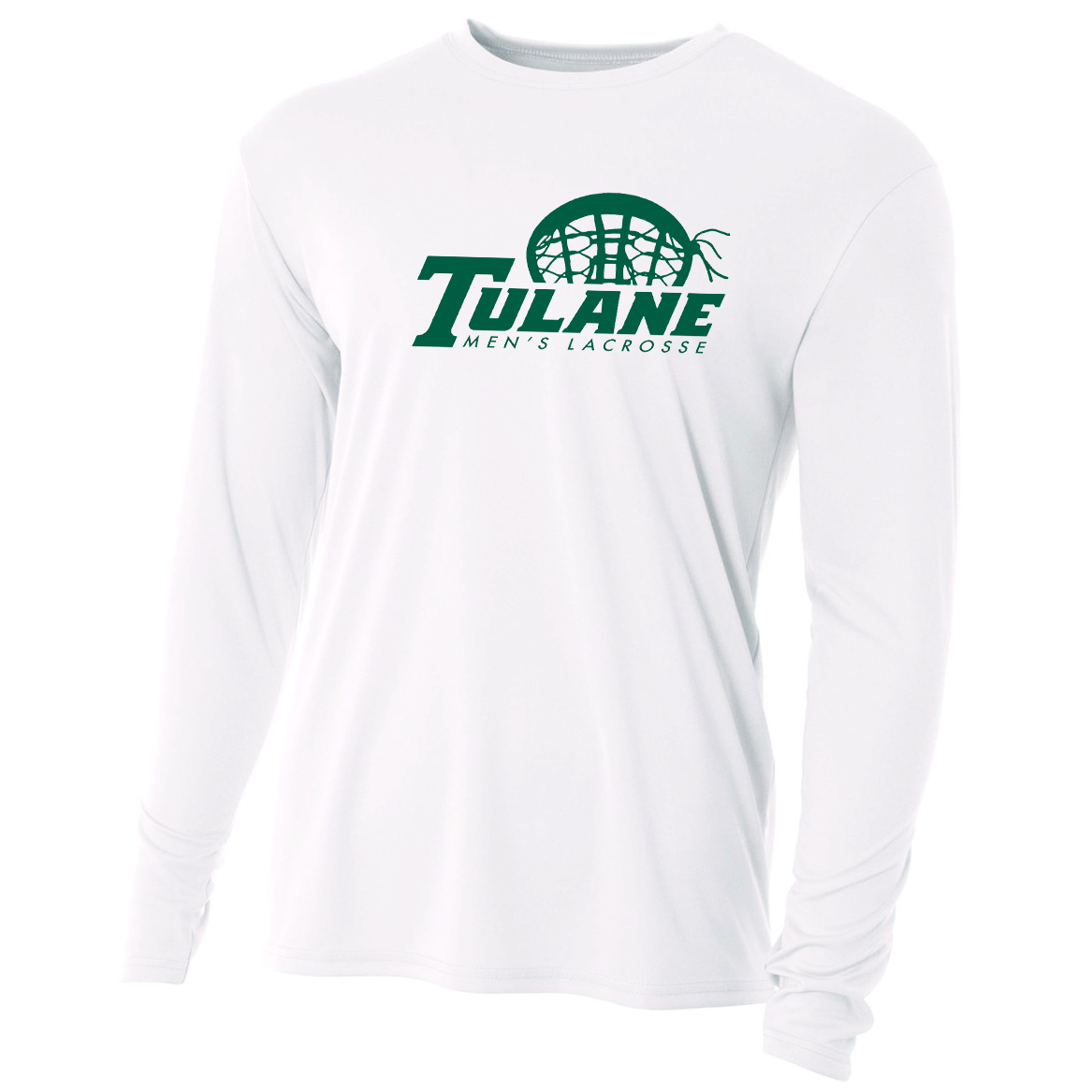 Tulane Mens Club Lacrosse Cooling Performance Long Sleeve Crew