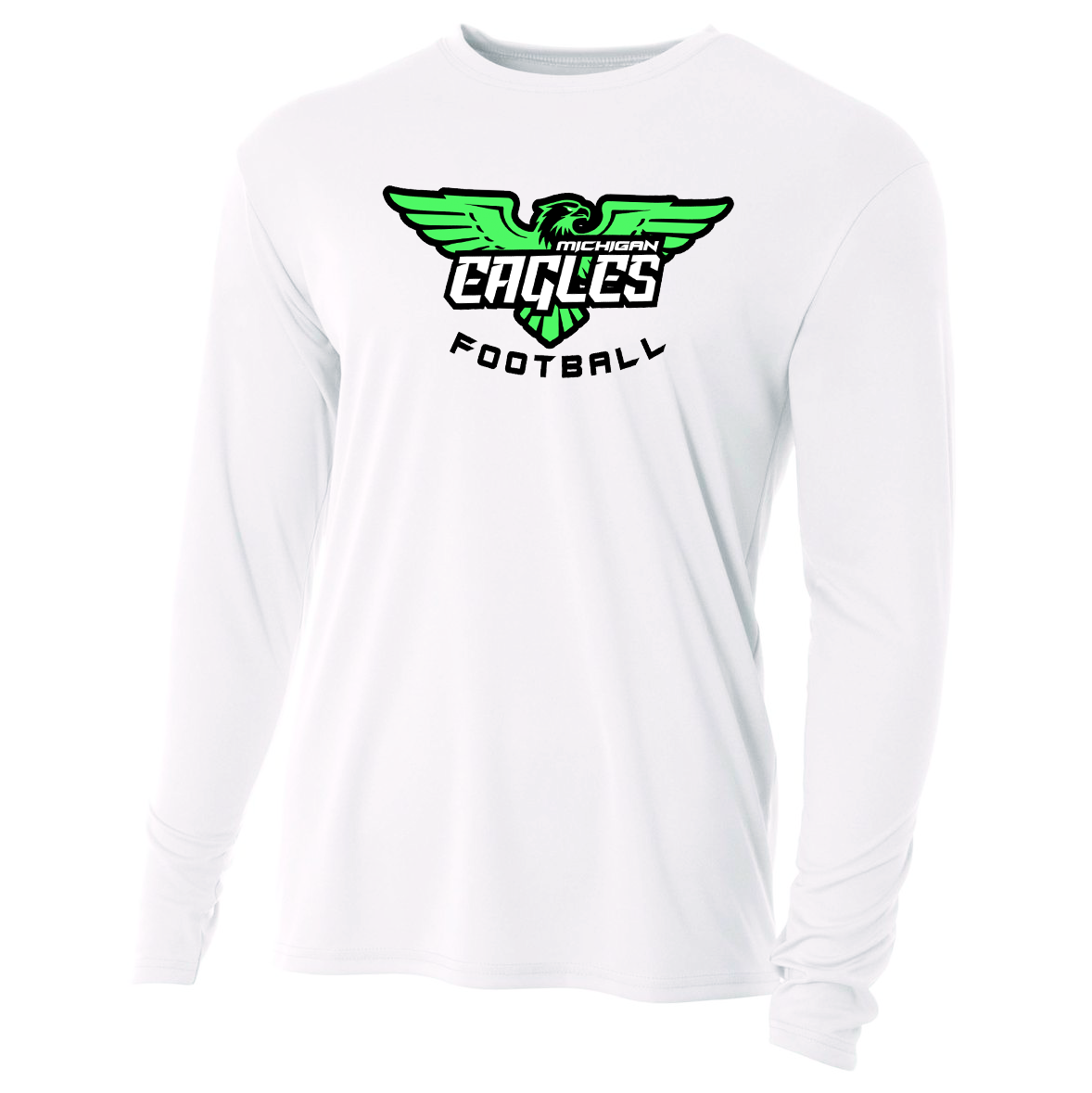 Michigan Eagles Football Cooling Performance Long Sleeve Crew