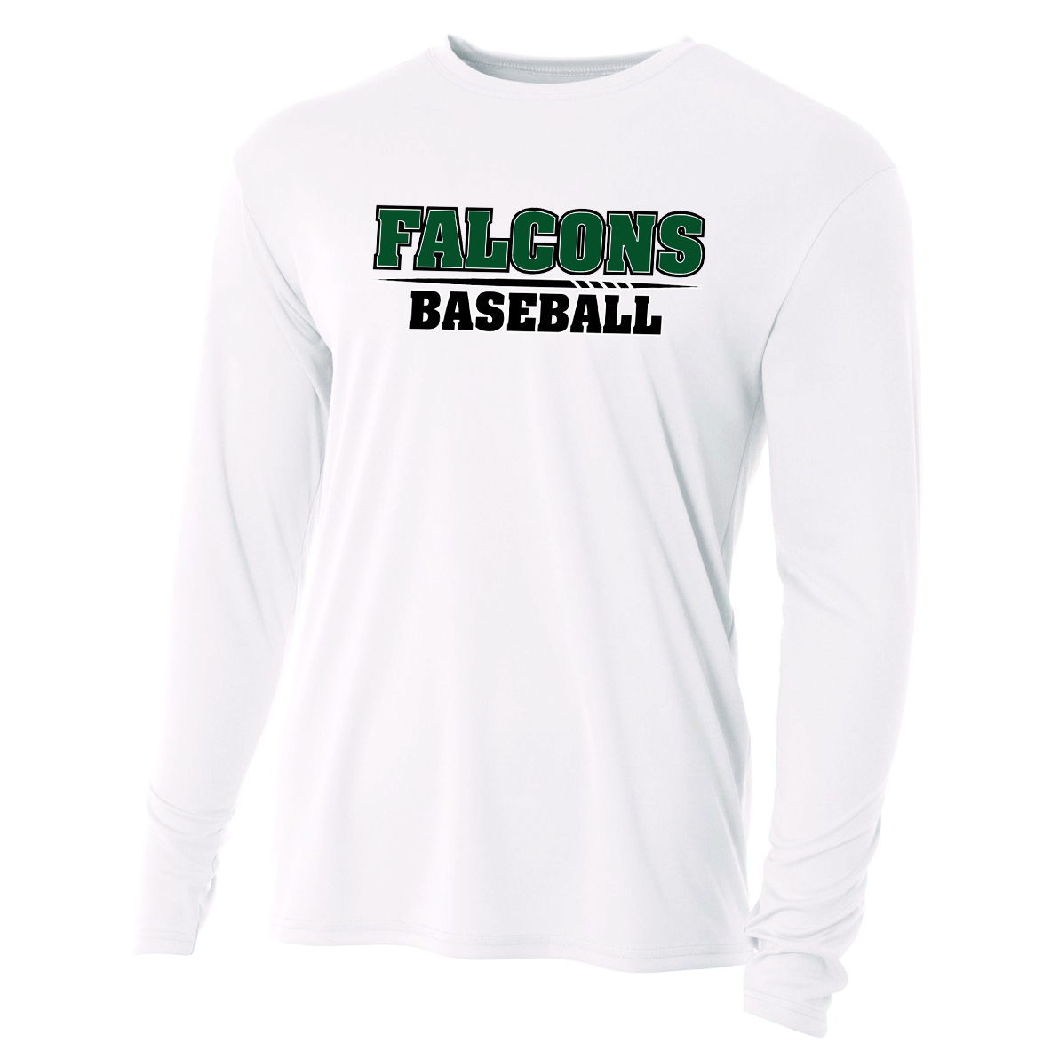 Bayville Falcons Baseball Cooling Performance Long Sleeve Crew