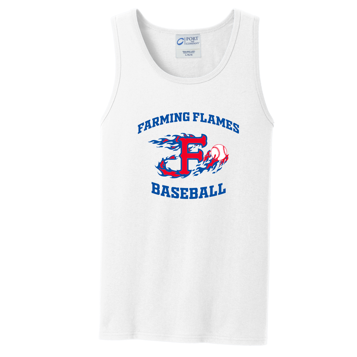 Farming Flames Baseball Club Sleeveless Cotton Tank Top